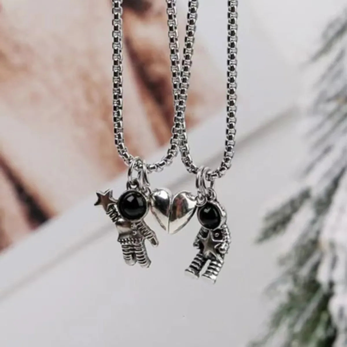 Sparkling Double Layer Butterfly Necklace Collar Chain Jewelry