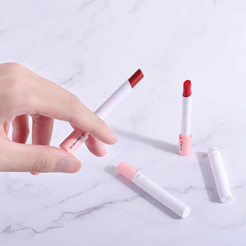 4 pcs/set Cigarette Lipstick Set Long Lasting Matte Lip Gloss Waterproof Nude Lip Tint