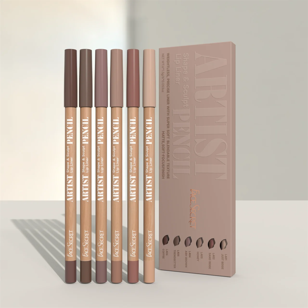 Artist Shape Sculpt Lip Liner Pencil Set Super Soft Blendable Texture Matte