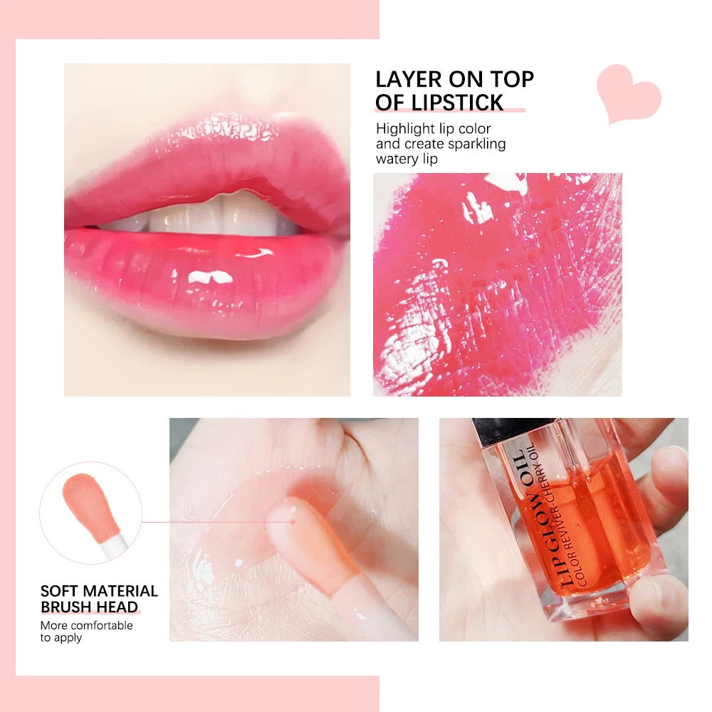 Moisturizing Lip Gloss for Plumping Exfoliating Pink Plumping