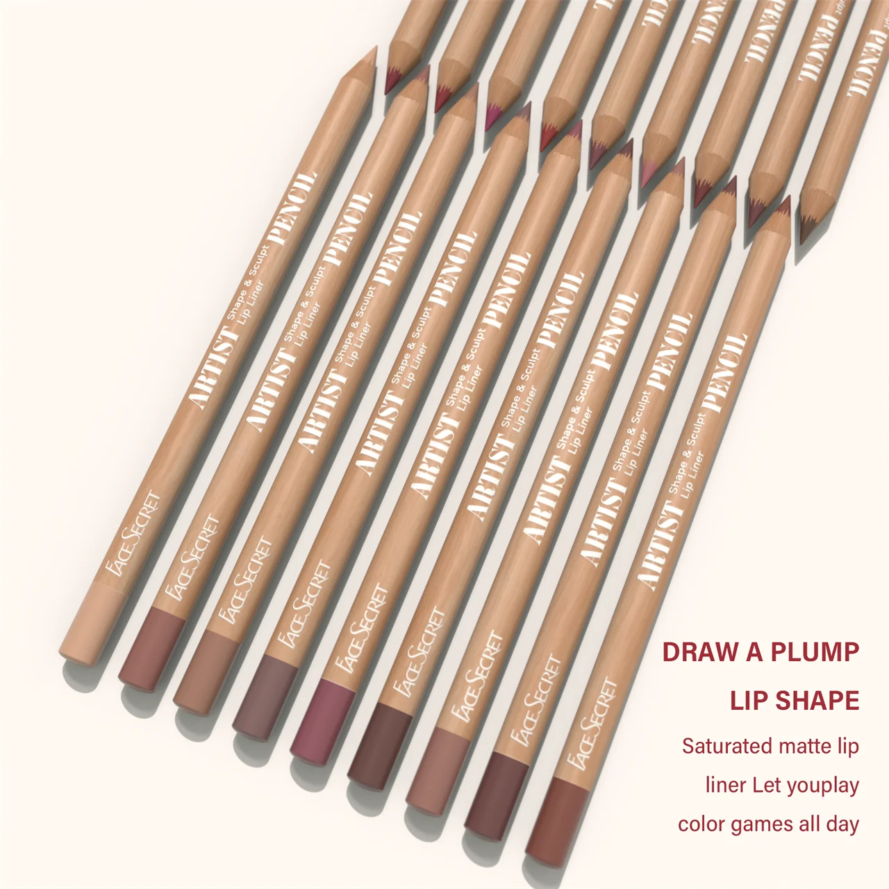 Artist Shape Sculpt Lip Liner Pencil Set Super Soft Blendable Texture Matte