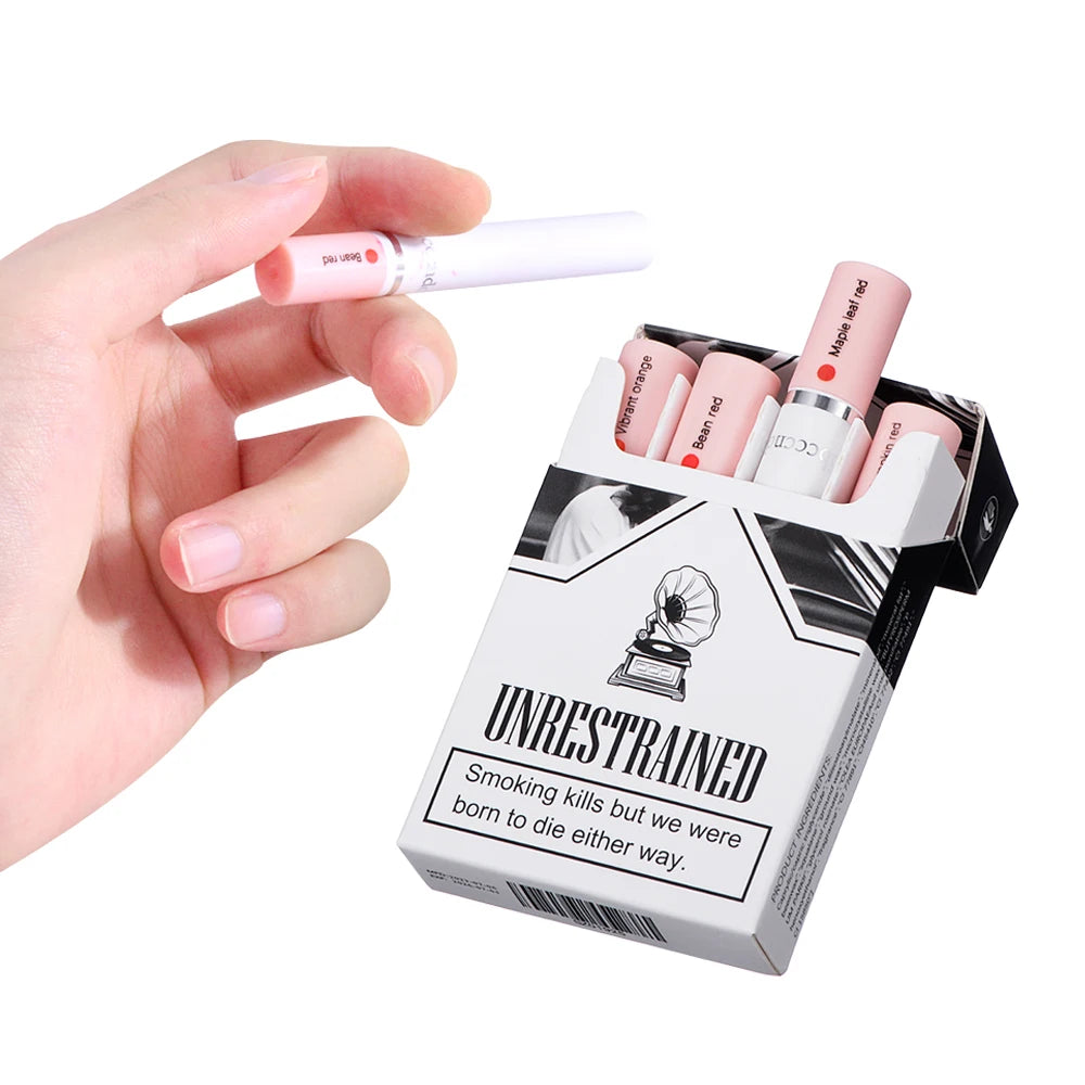 4 pcs/set Cigarette Lipstick Set Long Lasting Matte Lip Gloss Waterproof Nude Lip Tint