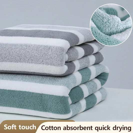 1 Pc Thickened Absorbent Bath Towel Soft Facial Towel for Home